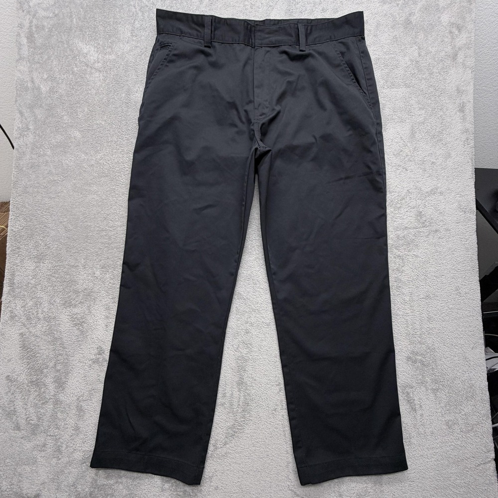 Tesla Pants Mens Tag 42x32 Black‎ Chino Regular Microfiber Polyester